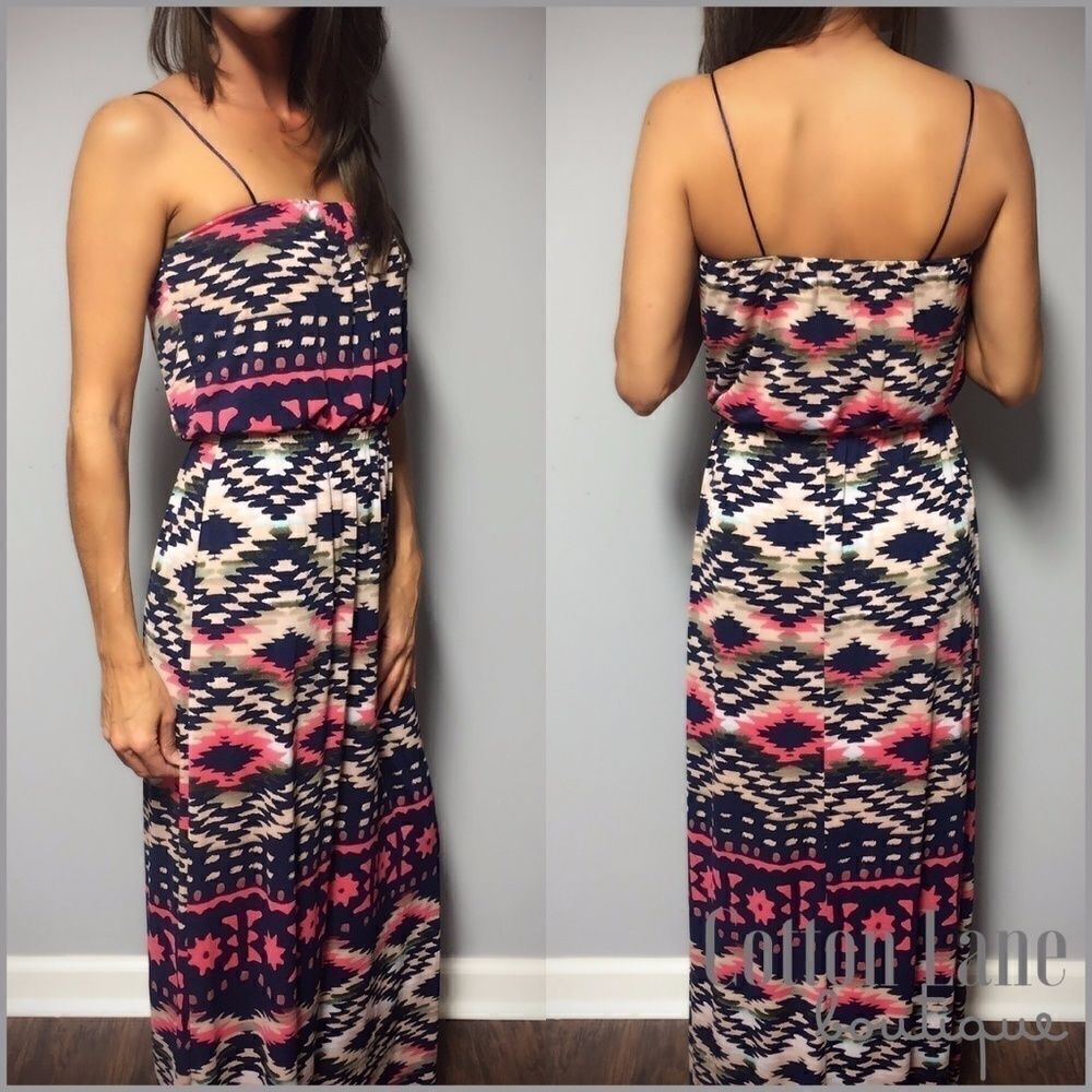 Aztec Print Maxi Dress 
